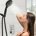 thumbnail image 3 of Black Shower Head, 7 Spray Modes Detachable Showerhead High Pressure Shower Heads with Long Hose and Adjustable Angle Bracket, 3 of 14