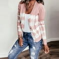 thumbnail image 1 of DPTALR Cardigan à Rayures Décontracté Grande Taille pour Femmes Manches Longues, 1 of 7