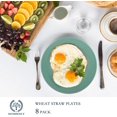 thumbnail image 6 of Homienly Wheat Straw Plate Set, 9 Inch 8 Pack, Unbreakable Microwave Dishwasher Safe Household Tableware Replace Plastic, Plastic Plates and Dinner Plate Set for Home, Dorm, Party and Travel, Green, 6 of 8