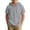 Gray, variant on FSYBOA Boys Cotton Linen T Shirt Size 10-12T, Hooded Casual Short Sleeve Henley Neck Kids Summer Tops Black