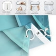 thumbnail image 6 of Teal Blue Shower Curtain, Teal Blue Brown Ombre Aqua Beach Waves Ocean Modern Bathroom Curtain Home Decor Waterproof Fabric Machine Washable with 6PCS Hooks,36" Wx72 L, 6 of 6