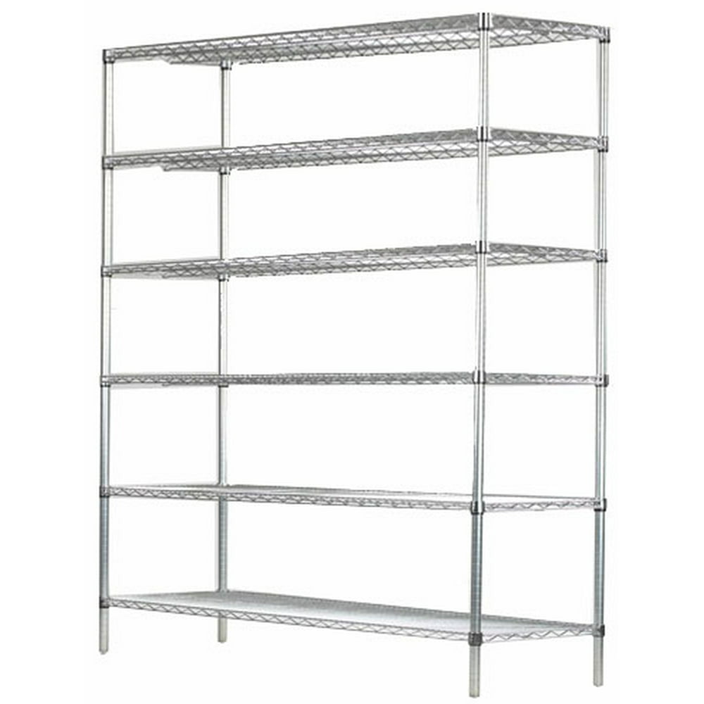 24" Deep x 36" Wide x 63" High 6 Tier Stainless Steel Wire Starter Stainless Steel Wire Shelving Unit