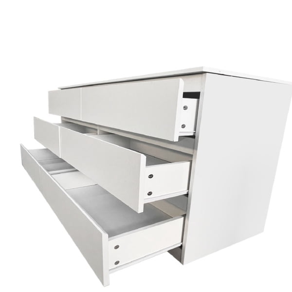 6 Drawer Double Dresser for Bedroom Living Room Hallway,white