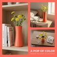 thumbnail image 4 of Unique Bargains Modern Geometric Minimalist Decorative Centerpiece Flower Vase Orange 3.5"x3.5"x8.3", 4 of 5