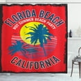 thumbnail image 1 of Ambesonne Florida Shower Curtain, Summer Party California, 69"Wx75"L, Multicolor, 1 of 3