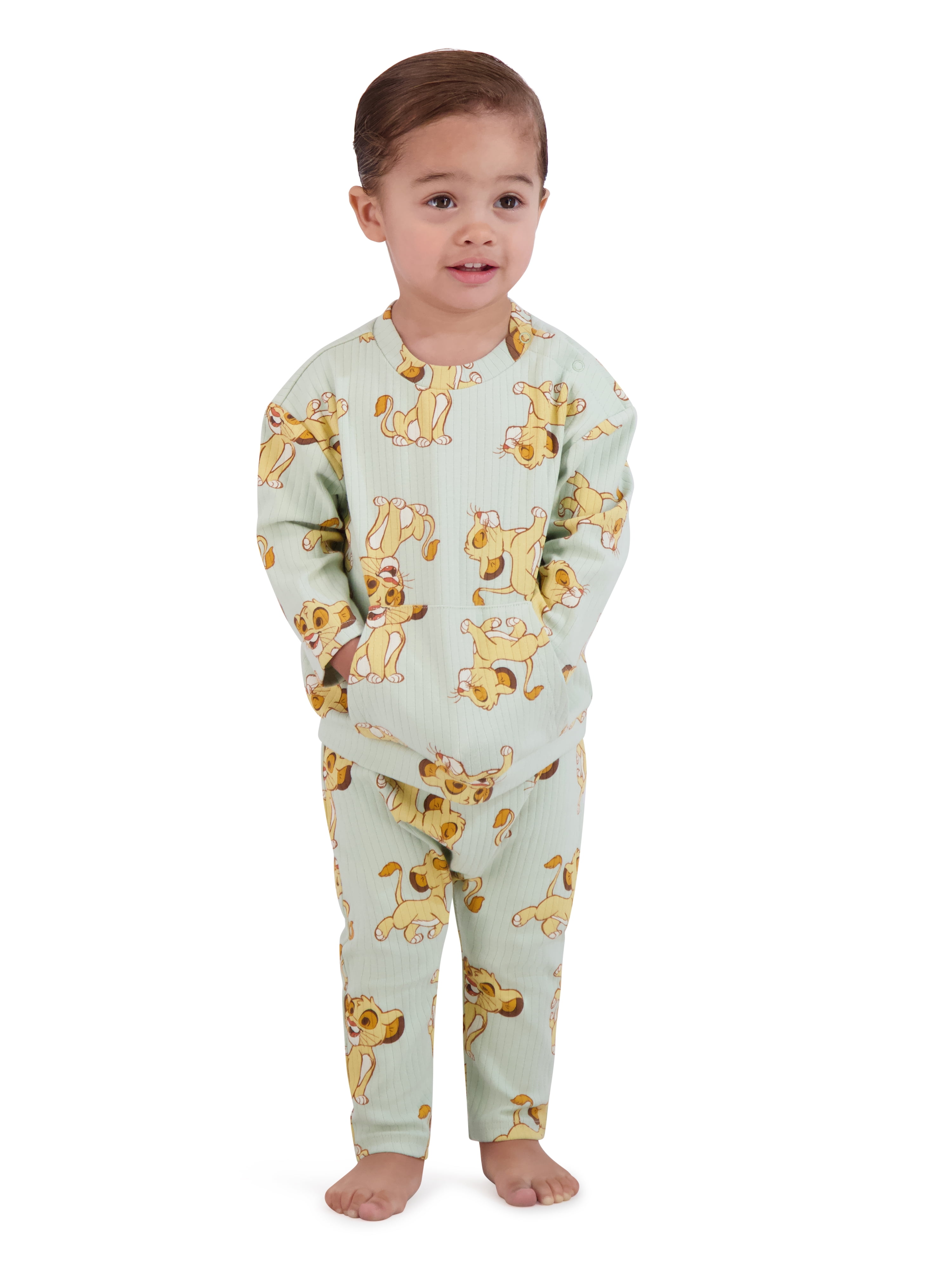 Lion King Baby Boy 2 Piece Rib Pant Set, Sizes 0/3 Months-24 Months