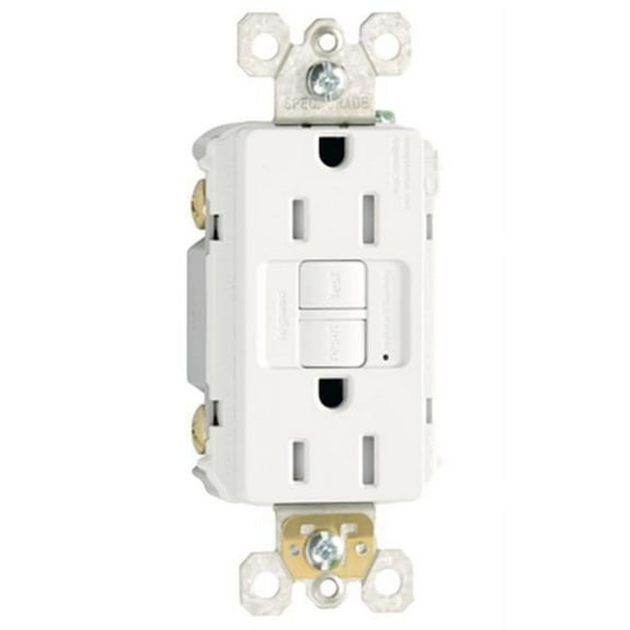 1597TRWCC10 15A 125V Self Testing GFCI Receptacle, White