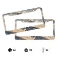 thumbnail image 4 of A Pair Of License Plate Frame Sunscreen Corrosion Resistant Rust 12.3×6.3in With Accessories Suitable For Any Car Gainsboro Marble_2, 4 of 8