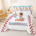 thumbnail image 3 of jejeloiu Initial Letter L Full Size Comforter Sets,Baseball Games Bedding Sets For Ball Gamer Reversible 3 Pieces, 3 of 7