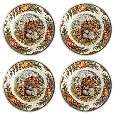 Queen\'s Harvest Bounty Thanksgiving Turkey Porcelain Dinner Plates ... Queen\'s Harvest Bounty Thanksgiving Turkey Porcelain Dinner Plates ...