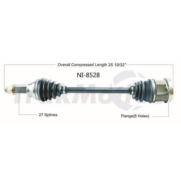 CV Axle Shaft Fits select: 2011-2013 INFINITI M37, 2009-2017 NISSAN GT-R