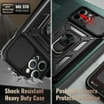 thumbnail image 2 of Dteck Kickstand Back Cover Cell Phone Case for iPhone 12 Pro Max with 360 Ring Stand, Black, 2 of 4