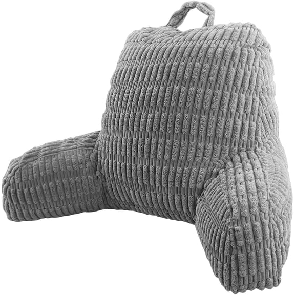 XIMEI Reading Pillow for Sitting in Bed, Back Rest Pillow for Adult, Back Support Chair Pillow for Couch & Bed, Dark Grey