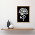 thumbnail image 2 of Carnation Flower Black and White Linocut Print Art Print Framed Poster Wall Decor 12x16 inch, 2 of 5