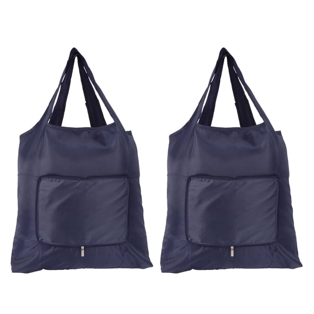 WEUVEB 2Ud Bolsa De Ecológica Azul De Tela Oxford Resistente Y Reutilizable