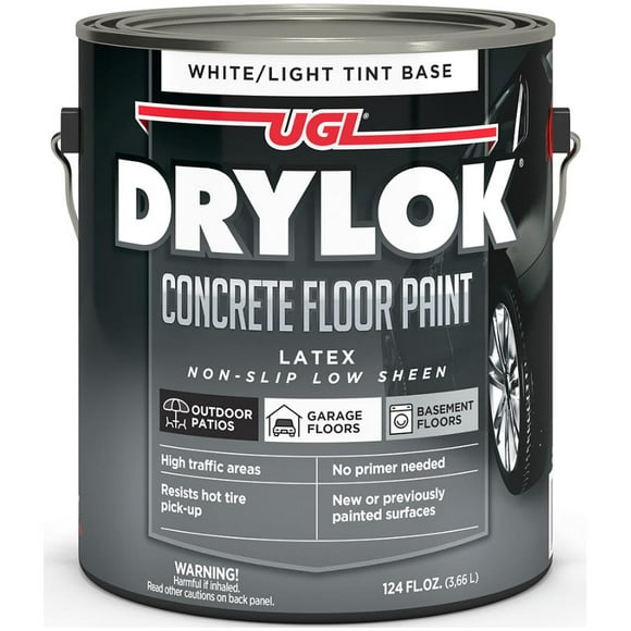 Concrete Floor Latex Paint - White/Light Tint Base, 3.66 L