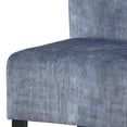 thumbnail image 4 of Wooden Armless Accent Chair with Fabric Upholstery, Blue- Saltoro Sherpi, 4 of 5