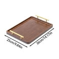 thumbnail image 3 of Elegant Solid Wood Serving Tray with Handle for Home Kitchen Dining Coffee Table and Party Entertaining, 3 of 5