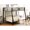 Black, variant on Aqua - toned twin/twin bunk bed with metal construction / Great for small families, 46" height