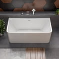 thumbnail image 3 of ALFI brand AB8858 59 inch White Rectangular Acrylic Free Standing Soaking Bathtub, 3 of 8