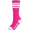 Cheerleading Striped Knee-High Socks Bright Pink Adult