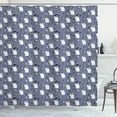 thumbnail image 1 of Ambesonne Polar Bear Shower Curtain, Arctic Mountain Tree, 69"Wx75"L, Ceil Blue White, 1 of 3