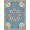Pink Blue Cream, Pattern 5, variant on ODIKA Medallion With Distressed Scroll Border And Botanical Sprays Vintage Floral Pet Friendly & Kids Safe Play for Playroom, Bedroom, Reading Nook