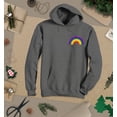 thumbnail image 3 of S4E Men's Rainbow Flag LGBTQ Gay Pride Hoodie Sweatshirts X-Large Charcoal, 3 of 4
