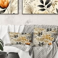 thumbnail image 3 of Designart "Rustic Charm in Botanical Blooms" Botanical Printed Throw Pillow, 3 of 5