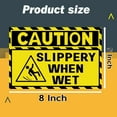 thumbnail image 2 of 4Pcs Caution Floor Slippery When Wet Signs 5x8inch Vinyl Wet Floor Signs Be Careful Watch Your Step Sign Sticker, 2 of 6