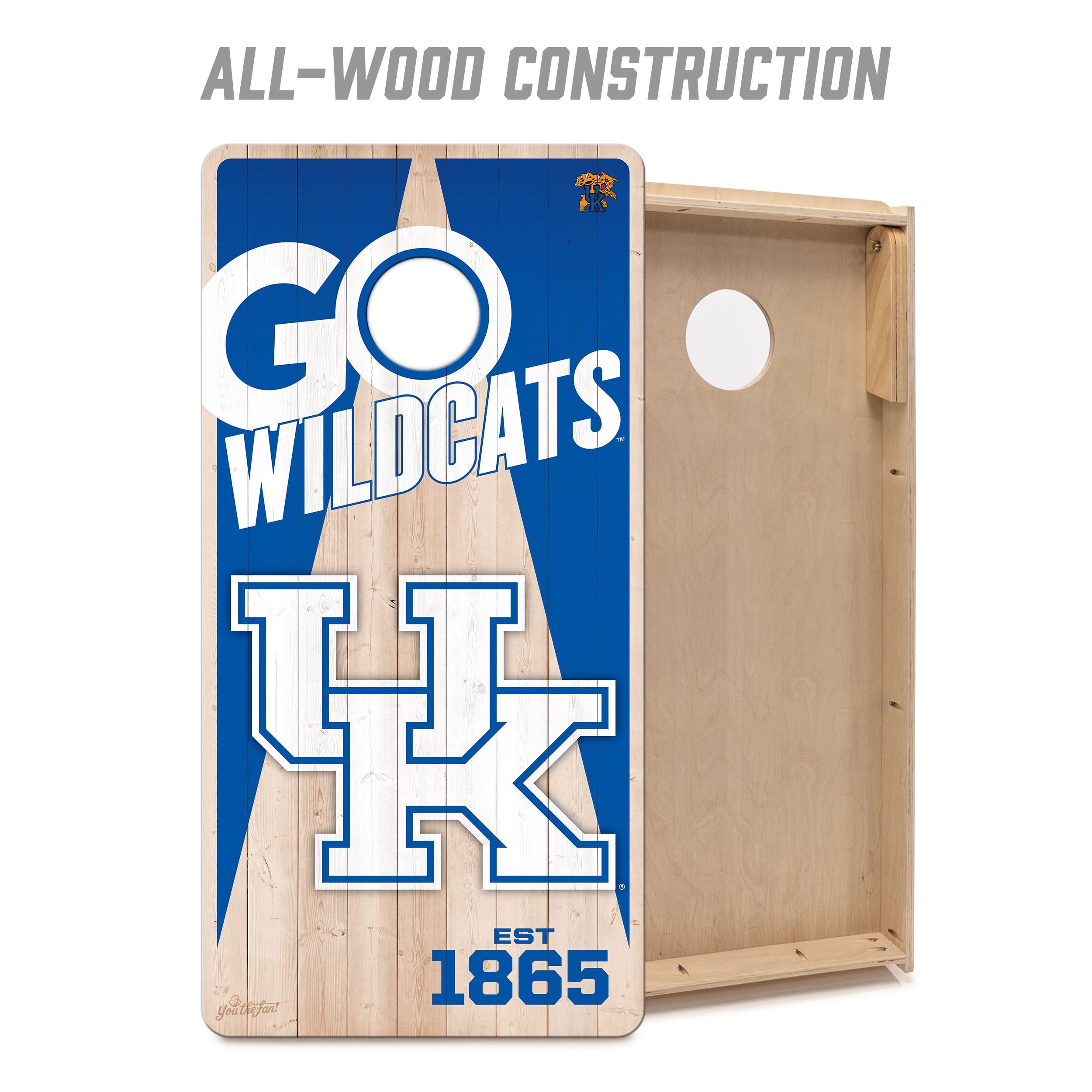 YouTheFan NCAA Kentucky Wildcats 2' x 4' Cornhole Game No Bags