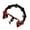 Red, variant on Bunblic Cymbal Hi Hat Tambourine Stainless Steel Shaker Single Row Bells Percussion Accessories Drum Set Hi Hat for Kids Ensemble KTV black
