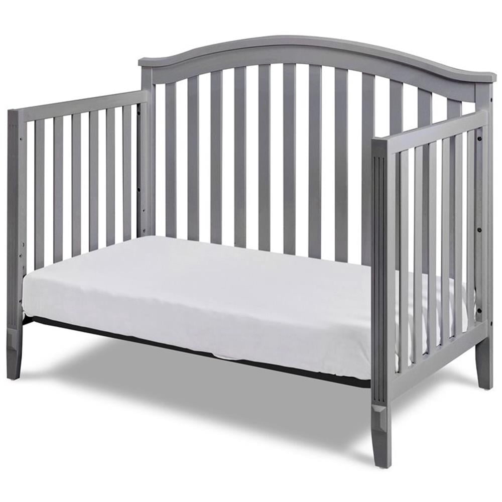 AFG Baby Furniture Kali II 4-in-1 Convertible Crib and Leila 2-Drawer Changing Table Gray