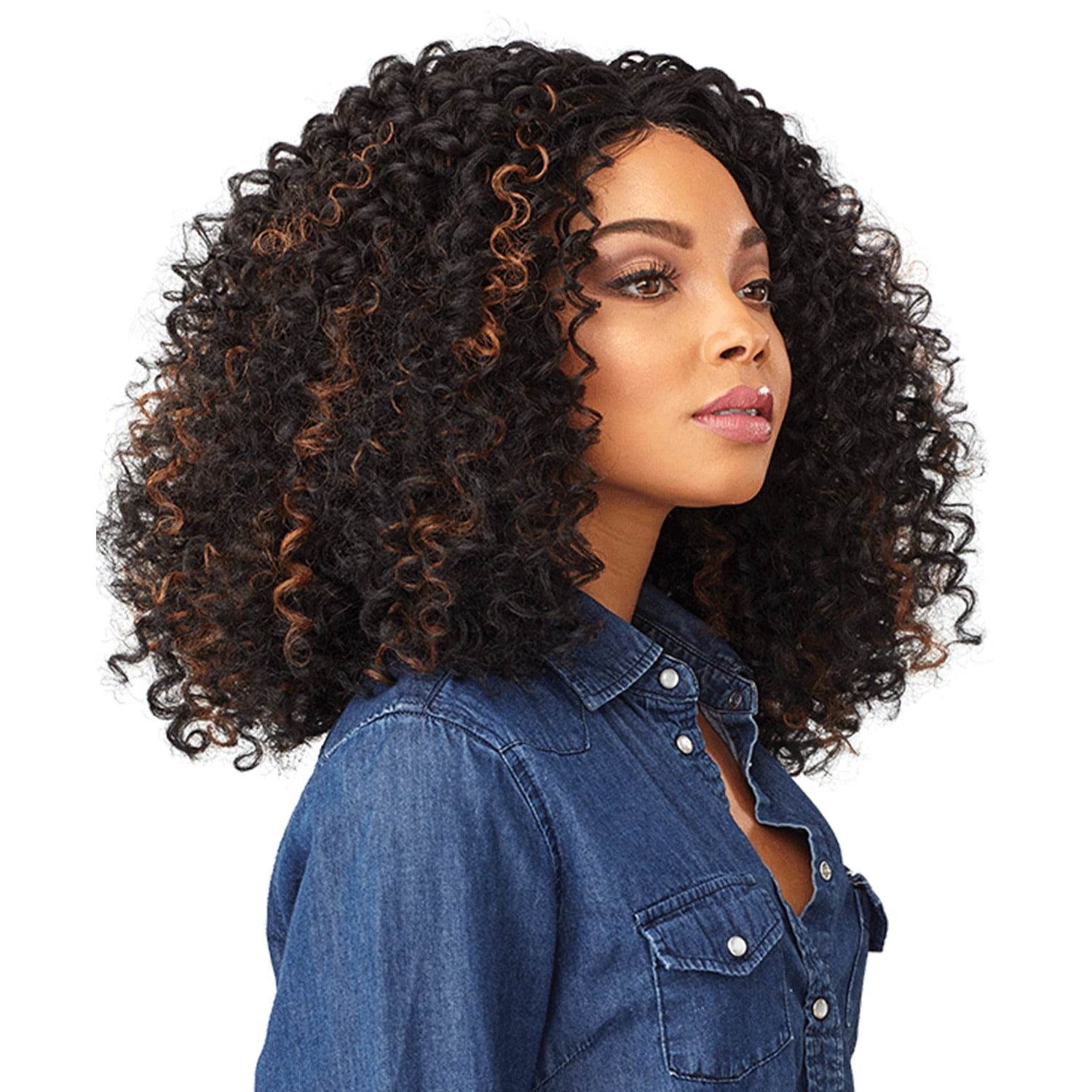 Sensationnel Synthetic Lace Front Wig Empress Edge Curls Kinks & Co The Show Stopper (99J)