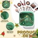 thumbnail image 3 of Pisexur Belleza Maquillaje Neceser de maquillaje transparente navideño - Organizador de artículos de tocador de viaje con bordado de Papá Noel y árbol festivopara mujeres y hombres, 3 of 9
