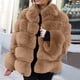 thumbnail image 1 of Chaquetas y abrigos casuales de manga larga sin capucha para mujer, de talla grande, de invierno, cálidos, holgados, con cuello alto, para mujer, 1 of 6