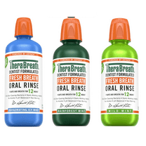 Therabreath Fresh Breath Alcohol-Free Mouthwash Bundle, Flavor Sample Pack