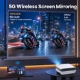 thumbnail image 6 of Groview Native 1080P Movie Projector, 4K Outdoor Projector with WiFi and Bluetooth, 350 ANSI Lumens, Auto Keystone & Electric Focu, 200" Display Home Theater Mini Projector for Indoor and Outdoor, 6 of 9