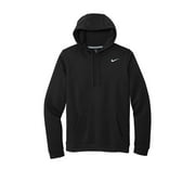 Nike Mens Club Fleece Pullover Hoodie CJ1611 (Black/White, Medium)