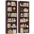 thumbnail image 5 of Homfa 2PCS 6-Tier Bookshelf, 70.8 Inch Tall Wooden Bookcase Storage Shelving Unit, Freestanding Display Rack for Living Room Office Home，Cherry, 5 of 8