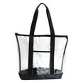 thumbnail image 2 of kladzum Clear Tote Bag Clear Bag Extra Large Clear Cosmetic Makeup Bag, Transparent Tote Shoulder Bag , Clear Toiletry PVC Tote, Stadium, Outdoor, Beach, Pool Handbag Shoulder Bag, 2 of 8