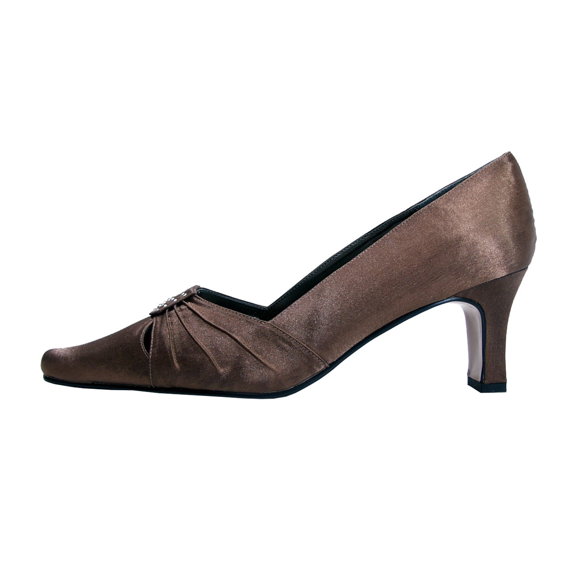 FLORAL Reina Women's Wide Width Satin Dress Shoes BRONZE 8
