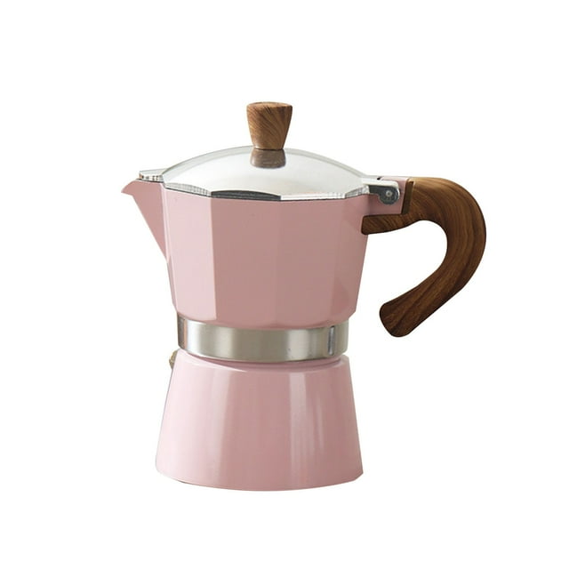 Christmas Decor Italian Pot Retro Coffee Maker with Wood Grain Handle Multi Color Optional Home Appliance christmas stocking stuffers