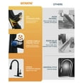 thumbnail image 4 of Wowow Matte Black Single Handle High Arc Stainless Steel 360 rotating Kitchen Faucet Tap with Pull Down Sprayer, 4 of 8
