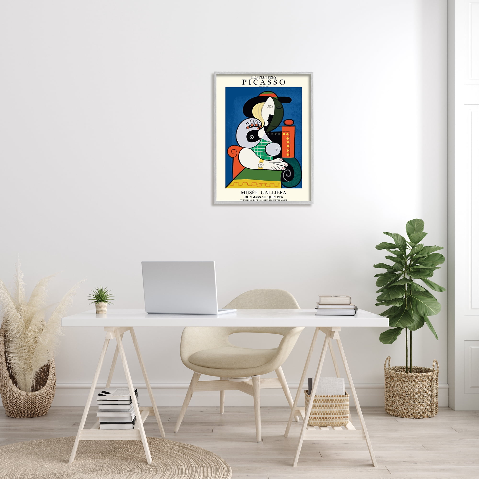 Stupell Industries Picasso Classical Abstract Artist Red Chair Woman, 24 x 30, Designed by Ros Ruseva