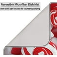 thumbnail image 5 of 18x24 Inch Dish Drying Mat for Kitchen Counter Absorbent Kitchen Mat Xmas Candy Red White Dish Drying Pad Coffee Bar Accessories, 5 of 8