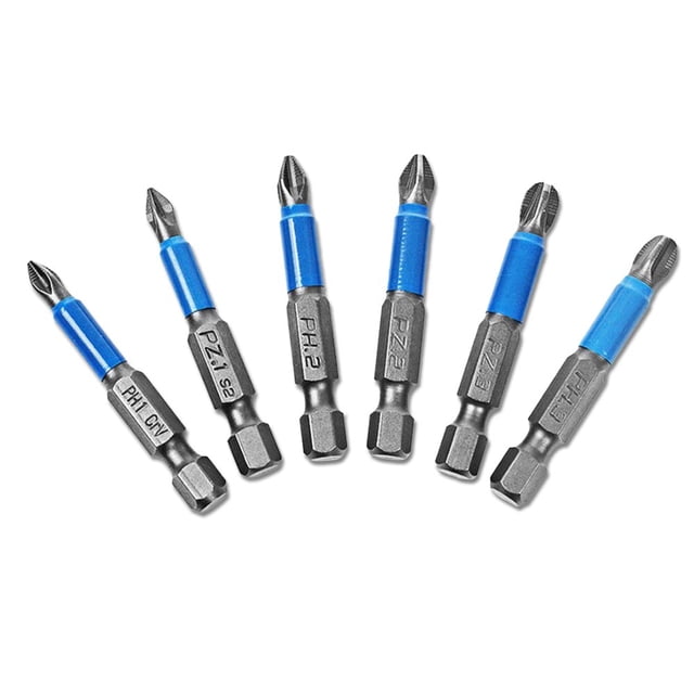 Anti-dérapant 50mm Visseuse Bit PH1/PZ1/PH2/PZ2/PH3/PZ3 Perceuse en Acier à Haute Pression Réparation Fentes Impact Outils à Main de Travail