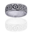 thumbnail image 2 of Sterling Silver Celtic Knot Pentacle Spin Ring, 2 of 3