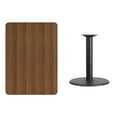 thumbnail image 3 of Flash Furniture 30'' x 42'' Rectangular Walnut Laminate Table Top with 24'' Round Table Height Base, 3 of 3