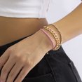 thumbnail image 4 of 2 pulseras de cadena cubana para hombres y mujeres, pulsera de hip-hop arcoíris de moda para niñas, regalos de fiesta de vacaciones, 4 of 5
